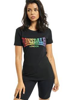 Lonsdale Damen Happisburg T Shirt, Schwarz, XL EU von Lonsdale