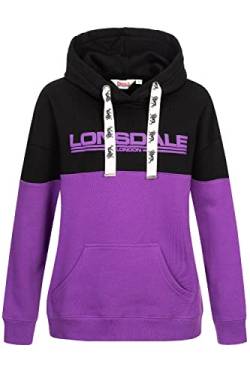 Lonsdale Damen Wardie Sweatshirt, Purple/Black/White, L EU von Lonsdale