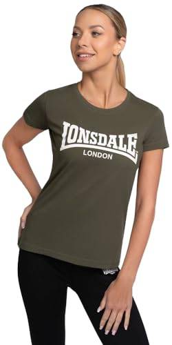 Lonsdale Frauen T-Shirt CARTMEL Olive/White M von Lonsdale