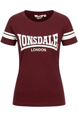 Lonsdale Frauen T-Shirt KILLEGRAY Oxblood/White M 117403 von Lonsdale