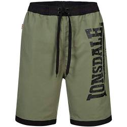 Lonsdale Herren Beachshorts Normale Passform CLENNELL, Black/Olive 5XXL, 113268 von Lonsdale