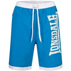 Lonsdale Herren Beachshorts Normale Passform CLENNELL, Blue/White L, 113268 von Lonsdale