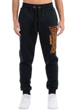 Lonsdale Herren Blackley Jogginghose, Black/Oxblood/Yellow, XL von Lonsdale