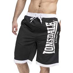 Lonsdale Herren CLENNELL Badehose, Schwarz/Weiß, 3XL von Lonsdale