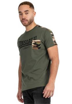 Lonsdale Herren Huxter T-Shrit, Olive/Black, M von Lonsdale