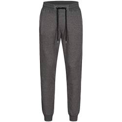 Lonsdale Herren Jogginghose Lanivet, Farbe:Marl Anthracite, Größe:2XL von Lonsdale