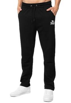 Lonsdale Herren Jogginghose Normale Passform CASSIDYS Black/White M, 117516 von Lonsdale