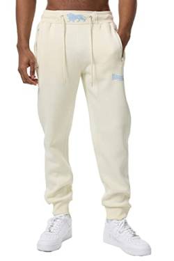 Lonsdale Herren Jogginghose Normale Passform KILMORACK Beige/Blue XXL 117385 von Lonsdale