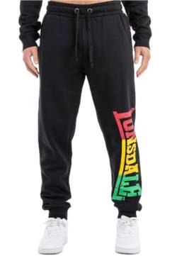 Lonsdale Herren Jogginghose Normale Passform Sounds Two Black/Rainbow XL, 115084 von Lonsdale