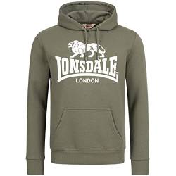 Lonsdale Herren Kapuzenpullover Sherborne, Farbe:Green/White, Größe:L von Lonsdale