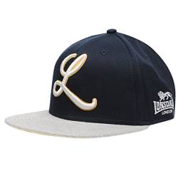 Lonsdale Herren Logo Snapback Flat Peak Cap Marineblau Herren von Lonsdale