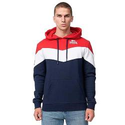 Lonsdale Herren MOYROUKAN Kapuzenpullover, Navy/Red/White, L von Lonsdale