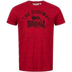 Lonsdale Herren ORIGINAL T-Shirt, Marl Red/Black, L von Lonsdale