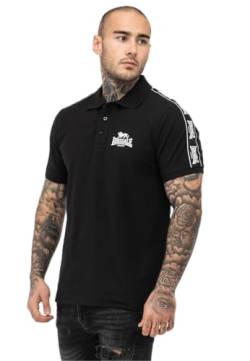 Lonsdale Herren Poloshirt Normale Passform Setter, Black/White, L, 117546 von Lonsdale