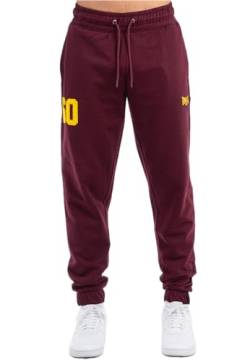 Lonsdale Herren SUMBURGH Jogginghose, Oxblood/Yellow, XXL von Lonsdale