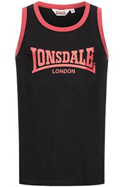 Lonsdale Herren Singlet Normale Passform KNOCKAN Black/Red M 117353 von Lonsdale