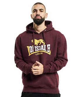 Lonsdale Herren Sleeve Hooded Sweatshirt, Oxblood, L EU von Lonsdale