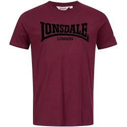 Lonsdale Herren T-Shirt Ll008 One Tone, Farbe:Oxblood/Black, Größe:L von Lonsdale