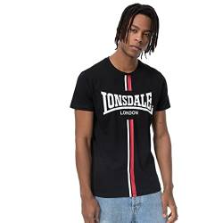 Lonsdale Herren T-Shirt Normale Passform ALTANDHU Black/White/Red XXL 117350 von Lonsdale