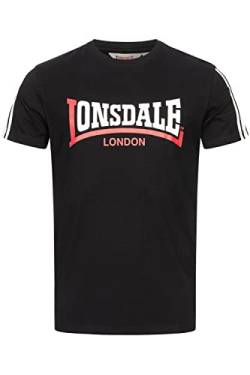 Lonsdale Herren T-Shirt Normale Passform ELPHIN Black/White/Red L 117352 von Lonsdale