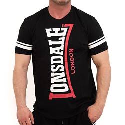 Lonsdale Herren T-Shirt Normale Passform POLBAIN Black/White/Red XXL 117351 von Lonsdale