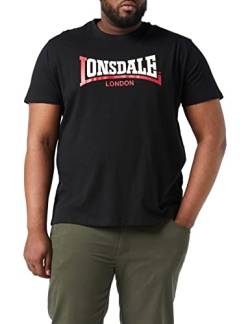 Lonsdale Herren T-Shirt Normale Passform Two Tone, Black 4XL, 113170 von Lonsdale