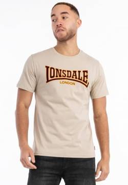 Lonsdale Herren T-Shirt schmale Passform Classic Sand L von Lonsdale