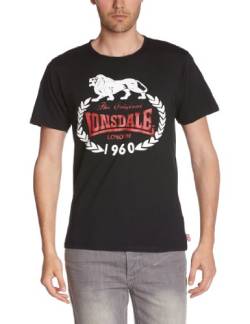 Lonsdale Herren T-shirt Original 1960 Slimfit Langarmshirt, Schwarz, L EU von Lonsdale