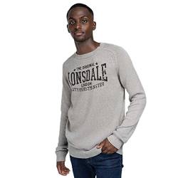 Lonsdale Herren Talgarreg Pullover Sweater, Marl Grey, M EU von Lonsdale