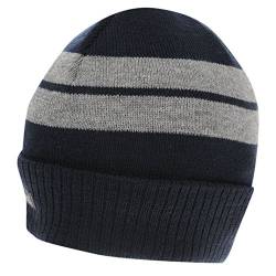 Lonsdale Herren Turn Up Beanie Mütze Warm Winter Marinefarbe Einheitsgröße von Lonsdale