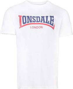 Lonsdale Herren Two Tone T-Shirt, Weiss Weiss, 58 von Lonsdale
