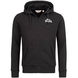 Lonsdale Herren Zip Hoodie Balnakeil, Farbe:Black/White, Größe:3XL von Lonsdale