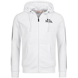 Lonsdale Herren Zip Hoodie Balnakeil, Farbe:White/Black, Größe:2XL von Lonsdale