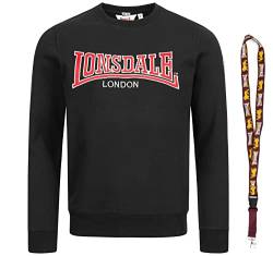 Lonsdale Hoodie - Sweatshirt - Pullover - Limited Schluesselband (Berger Black, L) von Lonsdale