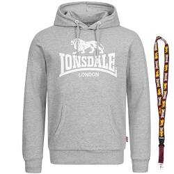 Lonsdale Hoodie - Sweatshirt - Pullover - Limited Schluesselband (Fremington Marl Grey, XL) von Lonsdale