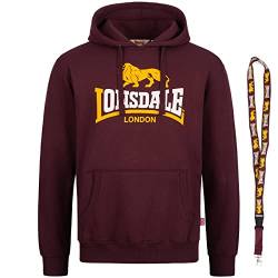 Lonsdale Hoodie - Sweatshirt - Pullover - Limited Schluesselband (Thurning Oxblood, L) von Lonsdale