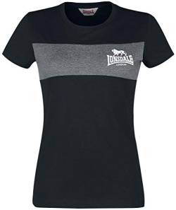 Lonsdale London Dawsmere Frauen T-Shirt schwarz XXL 100% Baumwolle Basics, Casual Wear, Streetwear von Lonsdale