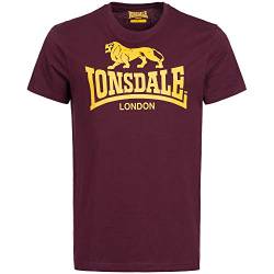 Lonsdale London Mens Logo T-Shirt, Oxblood, XXXL von Lonsdale