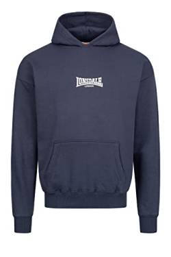 Lonsdale Men's ACHOW Hooded Sweatshirt, Navy/Ecru, L von Lonsdale