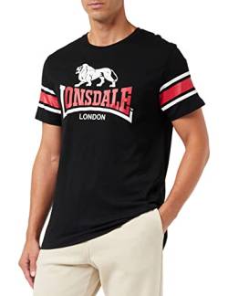 Lonsdale Men's HEMPRIGGS T-Shirt, Black/Red/White, XXL von Lonsdale
