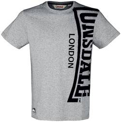 Lonsdale Men's HOLYROOD T-Shirt, Marl Grey/Black, XXL von Lonsdale