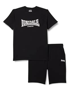 Lonsdale Men's MOY T-Shirt & Shorts, Black/White, XL von Lonsdale