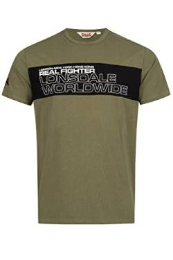 Lonsdale Men's OTTERSTON T-Shirt, Olive/Black/White, 3XL von Lonsdale