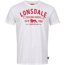 Lonsdale Men's PAPIGOE T-Shirt, White/Red, XXL von Lonsdale