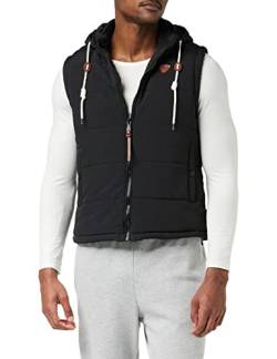 Lonsdale Men's POLMEAR Weste mit Kapuze, Black, XL von Lonsdale