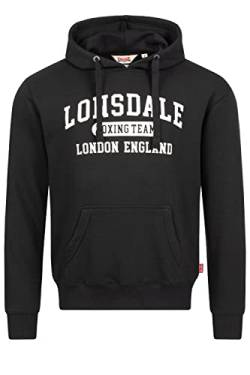 Lonsdale Men's SMERLIE Hooded Sweatshirt, Black/White, XXL von Lonsdale
