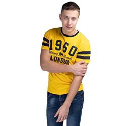 Lonsdale Men's WALDITCH T-Shirt, Yellow/Navy, 3XL von Lonsdale