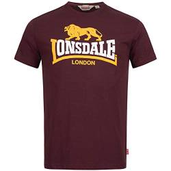 Lonsdale Mens HOLMPTON T-Shirt, Oxblood, Large von Lonsdale