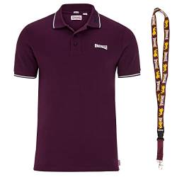 Lonsdale Poloshirt - Polohemd - Herren Hemd - Kurzarm Shirt - Limited Schluesselband (Lion Oxblood, 3XL) von Lonsdale