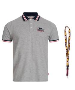 Lonsdale Poloshirt - Polohemd - Herren Hemd - Kurzarm Shirt - Limited Schluesselband (Occumster Marl Grey, M) von Lonsdale